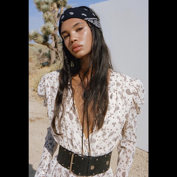 NWT For Love & Lemons Paisley Midi Dress - Picture 3 of 6